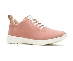 Hush Puppies Tenis de Piel con Cordones para Mujer, Rosa (b), 38 EU