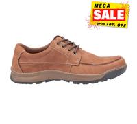 Hush Puppies Tucker Cordones Espuma Viscoelástica Cuero Zapatos Mocasín Marrón