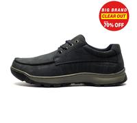 Hush Puppies Tucker Cordones Memoria Espuma Cuero Zapatos Mocasín Azul Marino