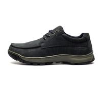 Hush Puppies Tucker Cordones Memoria Espuma Cuero Zapatos Mocasín Azul Marino