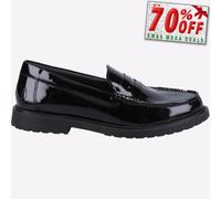 Hush Puppies Verity Zapato Mujer Chica Elegante Formal Charol Mocasines Negro