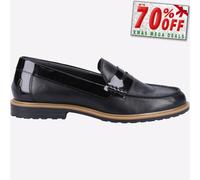 Hush Puppies Verity Zapato Mujer Chica Elegante Formal Mocasines Piel Negro