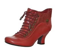 Hush Puppies Vivianna - Botines de caña alta con tacón para mujer, Rojo (Red/Multi), 41