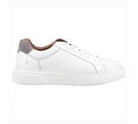 Hush Puppies Whelan Cuero Hombre Moda Informal Cómodo Invierno Zapatillas Blanco
