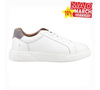 Hush Puppies Whelan Cuero Hombre Moda Informal Cómodo Invierno Zapatillas Blanco