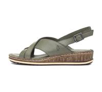 Hush Puppies Women's Elena Wedge Sandal, Olive, 37 EU