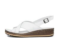 Hush Puppies Elena, Sandalias con cuña Mujer, White, 38 EU