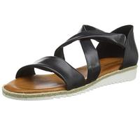 Hush Puppies Women's Gemma Espadrille Wedge Sandal, Black, 37 EU