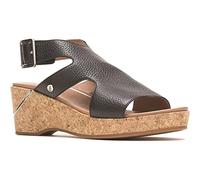 Hush Puppies Women's Maya Ankle Strap Wedge Sandal, Black, 38 EU