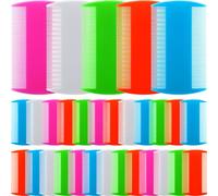 Hushee 50 peines antipulgas a granel para gatos y perros, peine para piojos con doble cara para pulgas y garrapatas para gatos pequeños, perros, gatitos en interiores, 5 colores
