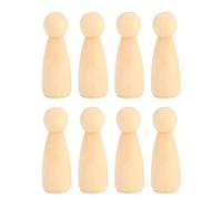 HUSHUI 10 Muñecas de Pintura DIY de 75 Mm, Juguetes de Figuras Femeninas de Madera para Niños, Superficie Lisa Pulida sin Rebabas, para Decoraciones Artesanales y Proyectos de Arte