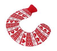 HUSHUI 1L Bolsa de Agua Caliente en Forma de U Calentador de Hombros y Cuello Portátil con Funda de Punto Suave para el Invierno (Arco rojo)