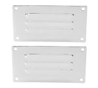 HUSHUI 2 Piezas Ventilamiento de Repleto Estampado de Rectángulo 5 X 2.6 Pulgadas Pulido 316 Cubierta de la Rejilla de la Rejilla de la Cabina de Acero Inoxidable para la Parrilla de