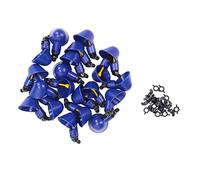 HUSHUI 20 Piezas Bebederos Automáticos para Pollos, Bebedero para Aves de Corral, Plástico Seguro y No Tóxico (Azul)