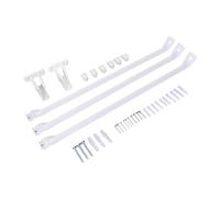 HUSHUI 3PCS Estante de Alambre Soportes Set Estantería de Alambre de Acero Soporte de Soporte con 6 Abrazaderas y 2 Soportes Finales para 12 Pulgadas Estante de Alambre Armario