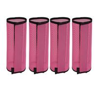 HUSHUI 4 botas para caballo, transpirables, resistentes al desgarro, malla fina, protectoras, para caballos (rojo rosa)