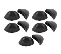 HUSHUI 5 Pares de Insertos Redondos del Dedo del Pie Redondo Reductor de Calzado de Espuma PU Engrosada Cojín No Deslizante de los Toos para Tacones Altos Botas de Zapatillas (Negro)