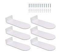 HUSHUI 6 Estantes Flotantes para Zapatos, Estante de Exhibición de Zapatos Montado en la Pared, Soporte de Exhibición de Zapatos Acrílico de 7,9 Pulgadas de Longitud para (Blanco)