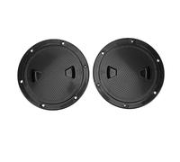 HUSHUI 6 pulgadas tapa redonda de acceso, placa de inspección barco con cubierta desmontable, caucho de alta calidad, para la caza marina (negro)