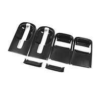 HUSHUI 6 Uds Accesorio de Coche Estilo Fibra de Carbono Manija de Puerta Cubiertas de Cuenco para Grand Starex H1 2019, ABS Premium, Acabado Brillante