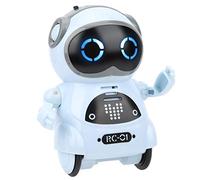 HUSHUI 939A Mini Robot de Juguete, Compañero Interactivo de y Baile para Niños de 3 Años en Adelante, Material ABS, Tamaño Portátil de 3, Pulgadas (Azul)