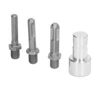 HUSHUI Adaptador de Taladro de Jardín, Adaptador Roscado de Acero Al Carbono de 10 Mm a 1/2 Pulgada para Portabrocas, con 3 Brocas Intercambiables para Diversas Tareas de Perforación