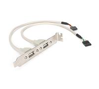 HUSHUI Adaptador USB 2.0 de Expansión del Panel Frontal, Convenientes Puertos USB 2 para Computadora de Escritorio, Fácil Instalación Plug and Play, Material de Aluminio |1 Unidad