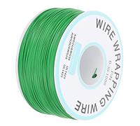 HUSHUI Alambre de Cobre Estañado Cable de Puente de un Núcleo para Placas de Circuitos Electrónicos 0,25 Mm 105 °C 1 Carrete (Verde)