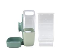 HUSHUI Alimentador de aves Juego dispensador de agua, alimentador automático de loro contenedor de alimentos para jaula cockatiels Finches Lobbirds, diseño sin lío, estructura transparente