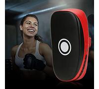 HUSHUI Almohadilla de Objetivo de de Boxing para Entrenamiento Sanda Taekwondo - Diseño Curvo para Adolescentes Adultos - Color Rojo Amarillo - 36x19x9cm (Roja)