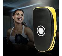HUSHUI Almohadilla de Objetivo de de Boxing para Entrenamiento Sanda Taekwondo - Diseño Curvo para Adolescentes Adultos - Color Rojo Amarillo - 36x19x9cm (Amarilla)