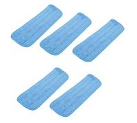 HUSHUI Almohadillas de Microfibra para Trapeador, 5 Piezas de Paño de Repuesto con Exquisita Costura Doble para Trapeador con Gancho y Bucle de 14x41 Cm, Ajuste Universal, Fuerte