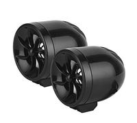 HUSHUI Altavoz de Motocicleta de 12 V, Amplificador de Música Plug and Play con Efecto de Luz de Flash Azul Brillante, para Motocicleta Universal