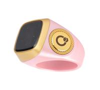 HUSHUI Anillo de Contador Inteligente Diseño Inteligente y Liviano para Seguimiento Diario de Pasos con Soporte para Aplicaciones y Pantalla de 0,49 Pulgadas (Rosada)