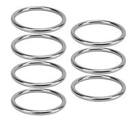 HUSHUI Anillo Tórico de Acero Inoxidable 304, Anillos de Metal Resistentes Al Agua y Al óxido para Yoga, Manualidades y Accesorios, 7 Piezas (8 * 80mm)