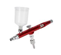 HUSHUI AR131 Pulverizador de Pintura Herramienta de Doble Acción para Proyectos de Arte Personalizados y Decoración de Pasteles Negro (Roja)