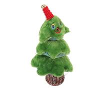 HUSHUI Árbol de Navidad Que Canta y Baila, Lindo Juguete de Peluche para Alegría Navideña en Interiores y Exteriores |Arbol Navidad Electrico 8 Canciones 18x18x37cm (Árbol de con tocón