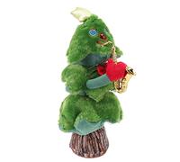 HUSHUI Árbol de Navidad Que Canta y Baila, Lindo Juguete de Peluche para Alegría Navideña en Interiores y Exteriores |Arbol Navidad Electrico 8 Canciones 18x18x37cm (Árbol de con tocón de