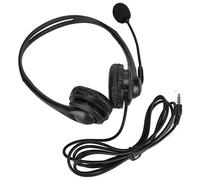 HUSHUI Auriculares de Servicio Al Cliente Auriculares Binaurales con Cable con Cancelación de Ruido para Oficina de Ventas de Teléfonos Negro 1x (Modelo de 3,5 mm)