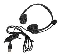 HUSHUI Auriculares de Servicio Al Cliente Auriculares Binaurales con Cable con Cancelación de Ruido para Oficina de Ventas de Teléfonos Negro 1x (Tipo USB)