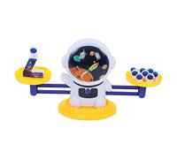 HUSHUI Balanza de Juguete para Niños para Aprendizaje de Matemáticas, Juego de Conteo Interactivo, Pesas Educativas, Juguete de Plástico de 10,39 X 2,76 X 6,3 Pulgadas (Amarilla)
