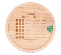 HUSHUI Bandeja de Dados Farkle de Lujo, Juego Clásico de Dados de Madera con 6 Dados para la Noche de Juegos Familiar, Mejora Las Habilidades Matemáticas y de Pensamiento Estratégico (Redondo 30cm)