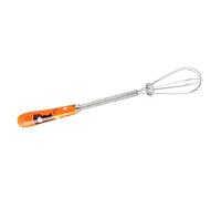 HUSHUI Batidor de Acero Inoxidable, Batidor de Huevos con de Cerámica Suave, Herramienta de Cocina para Cocinar en Casa, Naranja, Rosa, Azul y Verde (Naranja)
