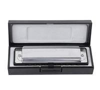 HUSHUI Blues Harmonica E Key Instrumento para Principiantes con Base de Latón para Amantes de la Música, Hecho de Resina ABS y Bronce Fosforado (Negra)
