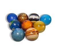 HUSHUI Bolas sólidas y Suaves de Esponja, 9 Piezas de Esponja de impresión en Color, Bolas sólidas y Suaves, Solar, Bolas de Planetas, antiestrés, Bolas de Planetas solares para niños Adultos