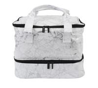 HUSHUI Bolsa de Almacenamiento de Esmalte de Uñas, Contiene 42 Botellas, PU Resistente Al Agua, Estuche Portátil de Soporte de Esmalte de Uñas, con Manijas de Transporte Fáciles, para