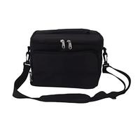 HUSHUI Bolsa de Almuerzo Aislada, Bolsa de Almuerzo Portátil de Gran Capacidad para Viajes de Camping Al Aire Libre (Negro)