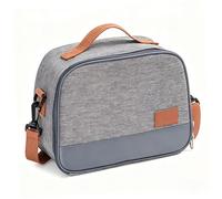 HUSHUI Bolsa de Almuerzo, Lonchera Reutilizable Aislada a Prueba de Fugas para Viajes de Picnic en la Oficina de Trabajo, con Correa de Hombro Ajustable y Diseño de Apertura Amplia, (B-8012-1)