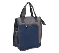 HUSHUI Bolsa de Comestibles Reutilizable Aislada, Bolsa de Almuerzo de Tela Oxford con Compartimento Espacioso para Viajes de Trabajo, Picnic, Oficina Al Aire Libre (Azul Oscuro)