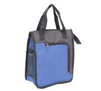 HUSHUI Bolsa de Comestibles Reutilizable Aislada, Bolsa de Almuerzo de Tela Oxford con Compartimento Espacioso para Viajes de Trabajo, Picnic, Oficina Al Aire Libre (Azul)